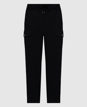 CAPOBIANCO Черные брюки с логотипом 17M721DF004656BLACK