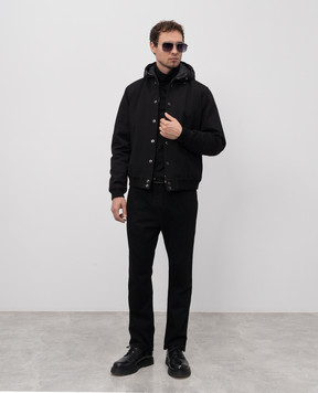 Balmain Чорні джинси з патчем логотипа FH1MI083DF88