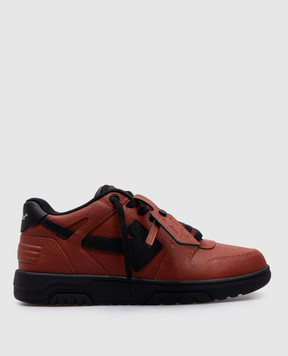 Off-White Корчевые кожаные кроссовки Оut Оf Оffice OMIA189F24LEA00D
