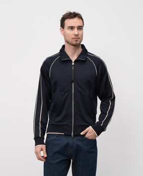 Tom Ford Синя спортивна куртка з логотипом JZL005JMV001S23
