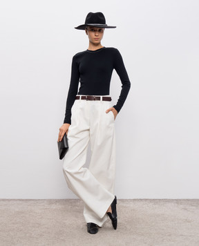 Brunello Cucinelli Черный лонгслив с цепочкой мониль M0TC8BJ300