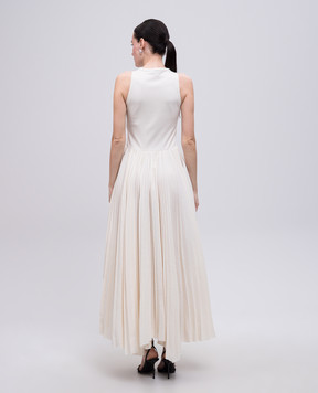 Alexander McQueen Белое платье асимметричного кроя 814517QLAED