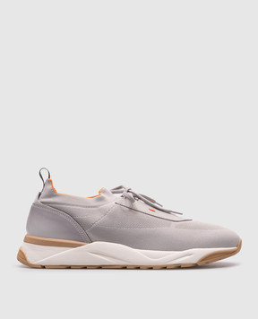 Santoni Сірі комбіновані кросівки MBIO21601BICCHOD