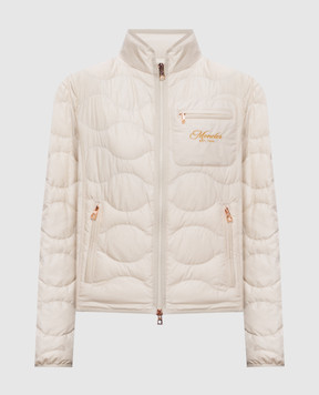 Moncler Бежевая пуховая куртка Tegea K20931A00037598E0
