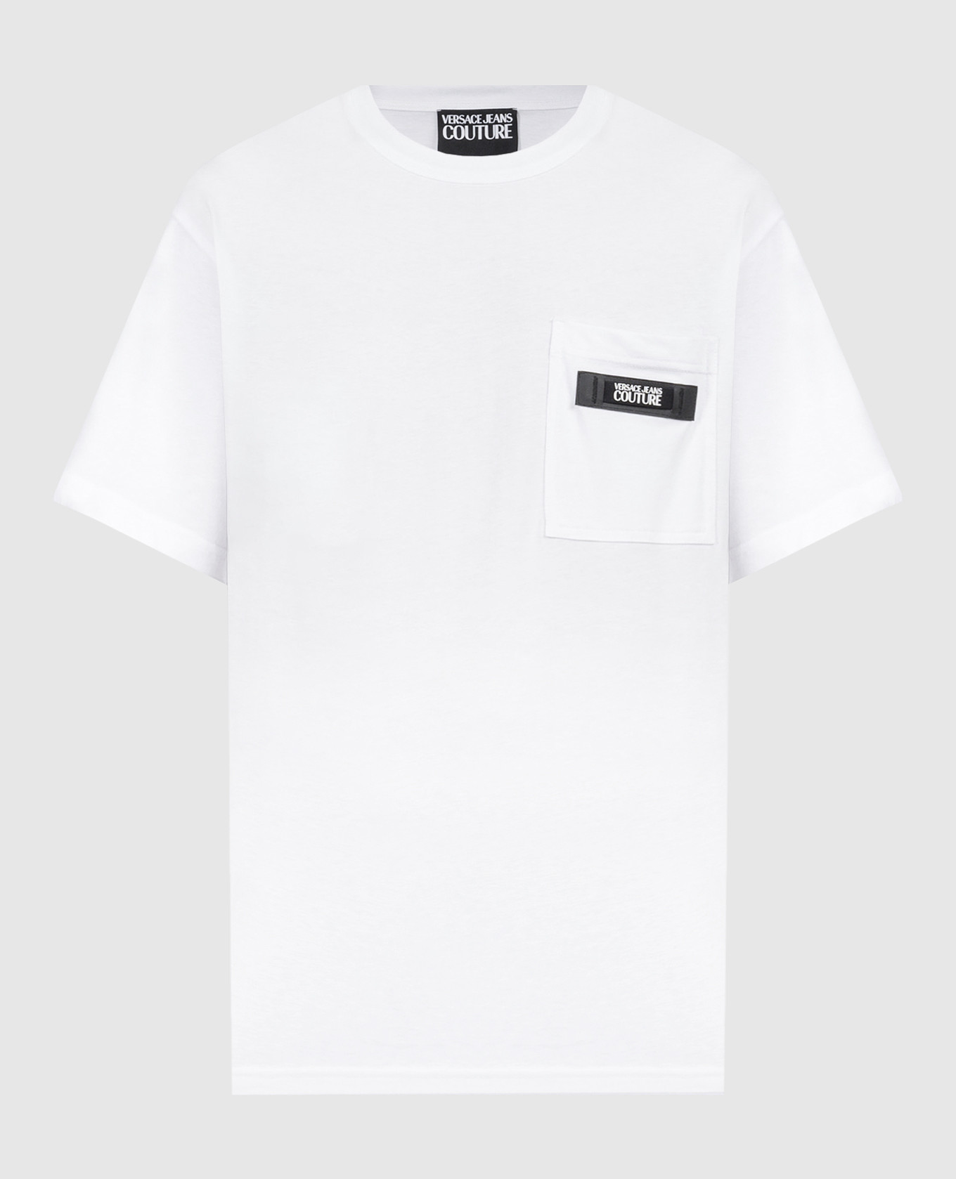 White t-shirt with logo patch