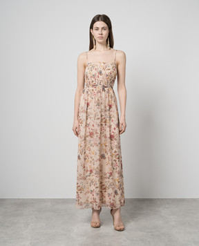 Max Mara Weekend Бежева сукня LIBANO в квітковий принт LIBANO