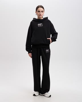 Dolce&Gabbana Чорне худі з логотипом DG F9S48ZGDCXW