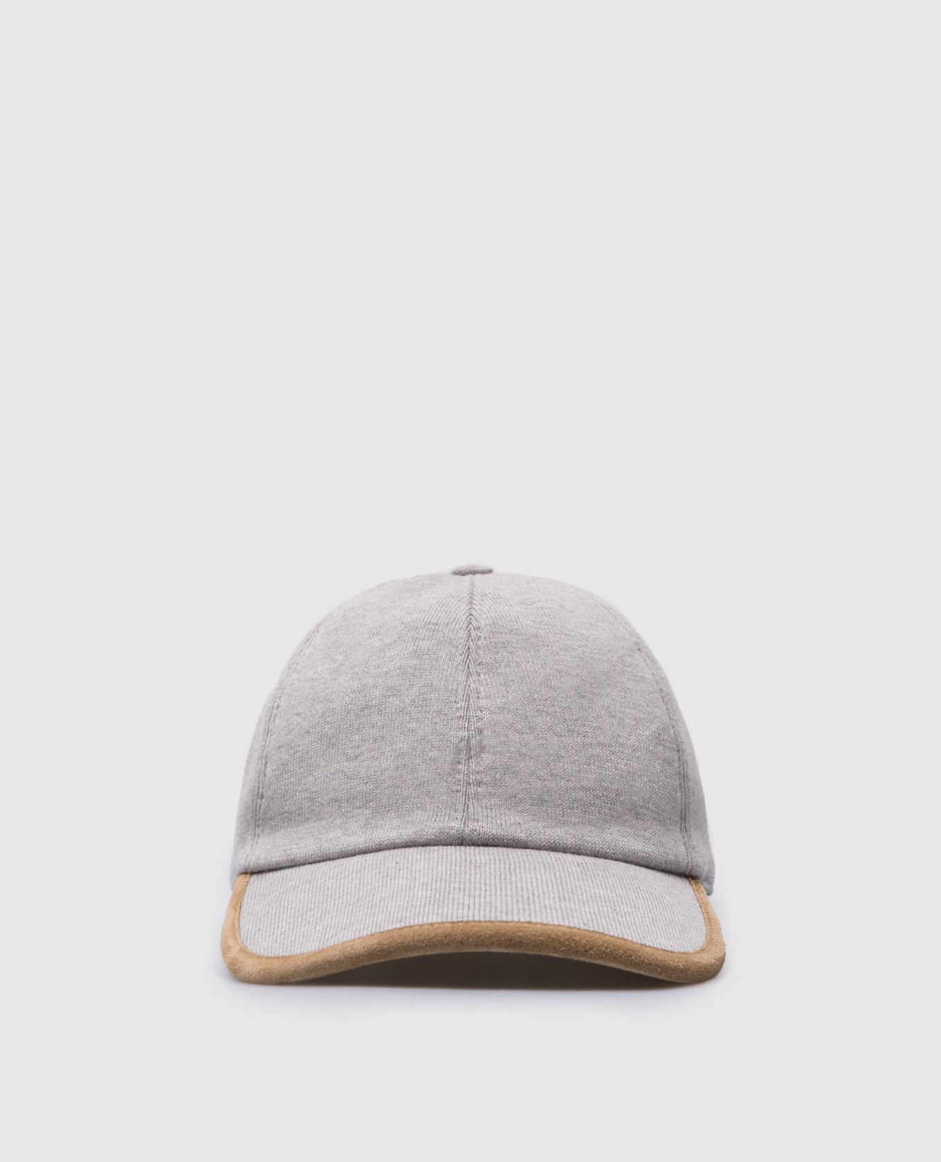 Gray cap with metal logo