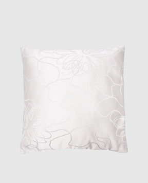 Blumarine Серая декоративная подушка Julia с кристаллами Swarovski с люрексом. H0000210013