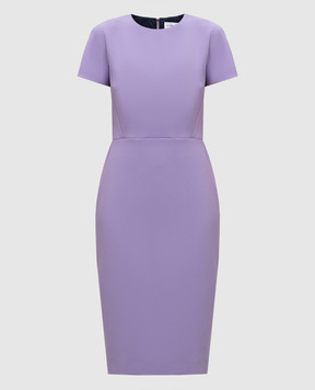 Victoria Beckham Фиолетовое платье-футляр с шерстью 1225WDR005232A