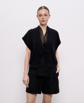 Brunello Cucinelli Черный кардиган на запах M19257716
