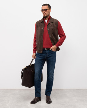 Brunello Cucinelli Сині джинси з патчем логотипа M283PD3210