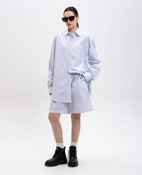 Vetements Белая рубашка в полоску с логотипом UA66SH410N