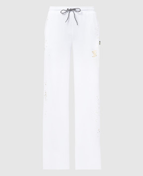 Twin Set Actitude Белые спортивные брюки с логотипом 241AQ2021
