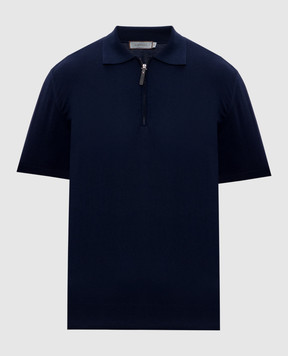 Canali Синее поло на молнии MK00145C0454