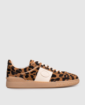 Valentino Шкіряні кросівки Upvillage Crosta в анімалістичний принт 7W0S0IL9ZQE