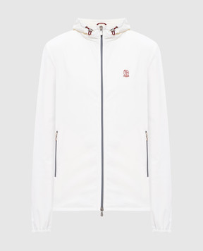 Brunello Cucinelli Біла спортивна куртка з емблемою  MM49A7440G