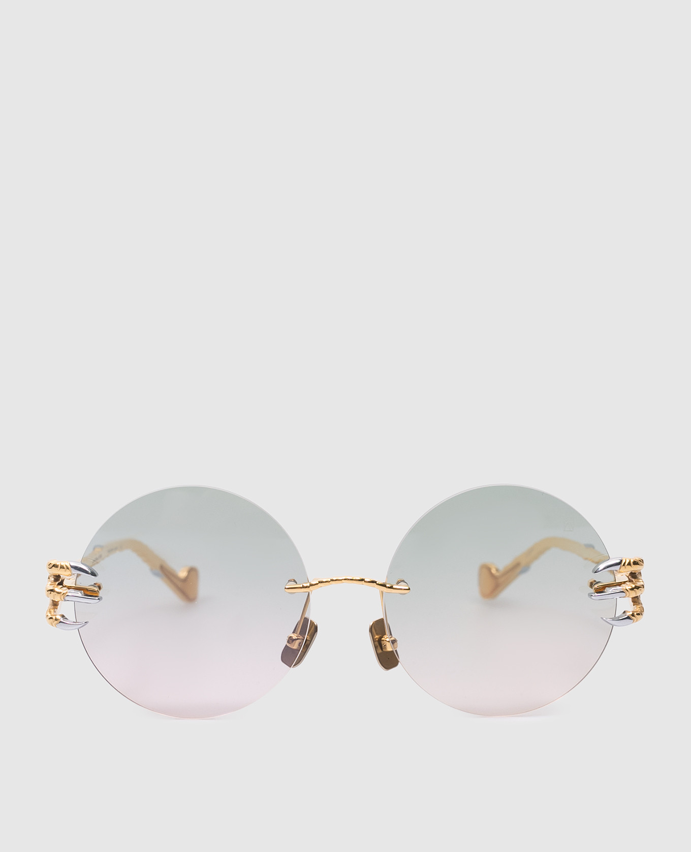 

Золотые солнцезащитные очки THE CLAW & THE NEST с золотом 24 карата, Золотистый, Солнцезащитные очки