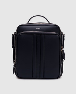 Bally Синяя кожаная сумка Mythos с логотипом MAC03ZEC001