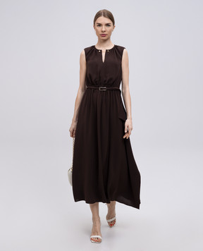 Max Mara Коричневое платье миди AMOUR AMOUR