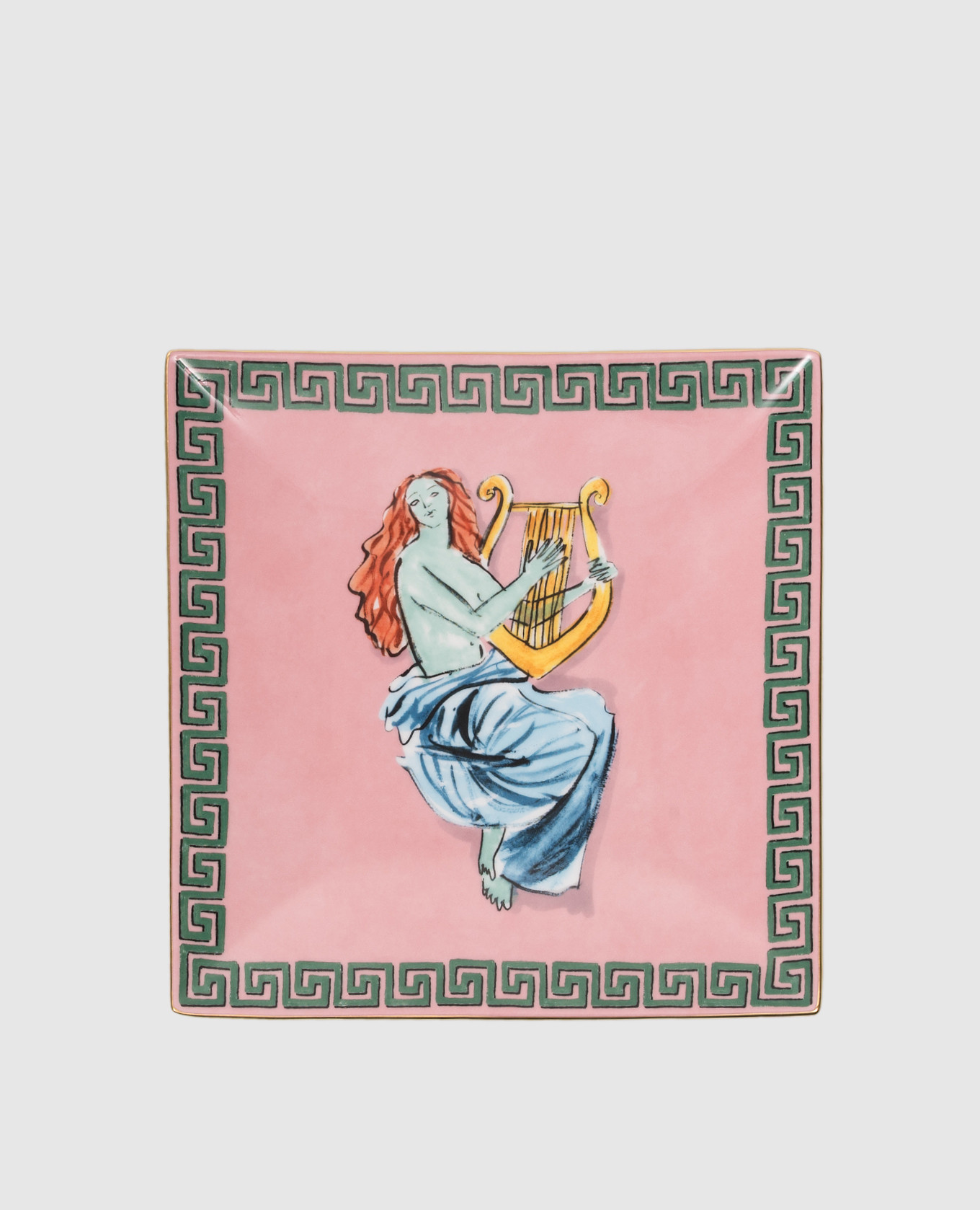 

Розовая фарфоровая квадратная тарелка Journey of Neptune, Розовый, Посуда