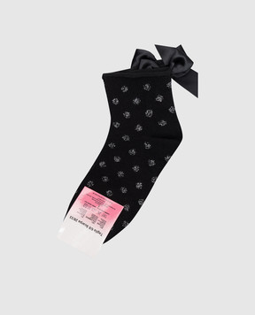 RiminiVeste Дитячі чорні шкарпетки в горох RFC4511