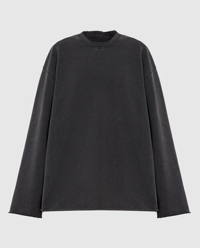 Helmut Lang Серый свитшот Upstate с патчем логотипа O10HM502