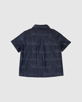 Dolce&Gabbana Детская синяя рубашка с логотипом L14S22LDC87