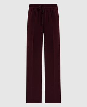 Twinset Бордові штани з логотипом 252TP2611
