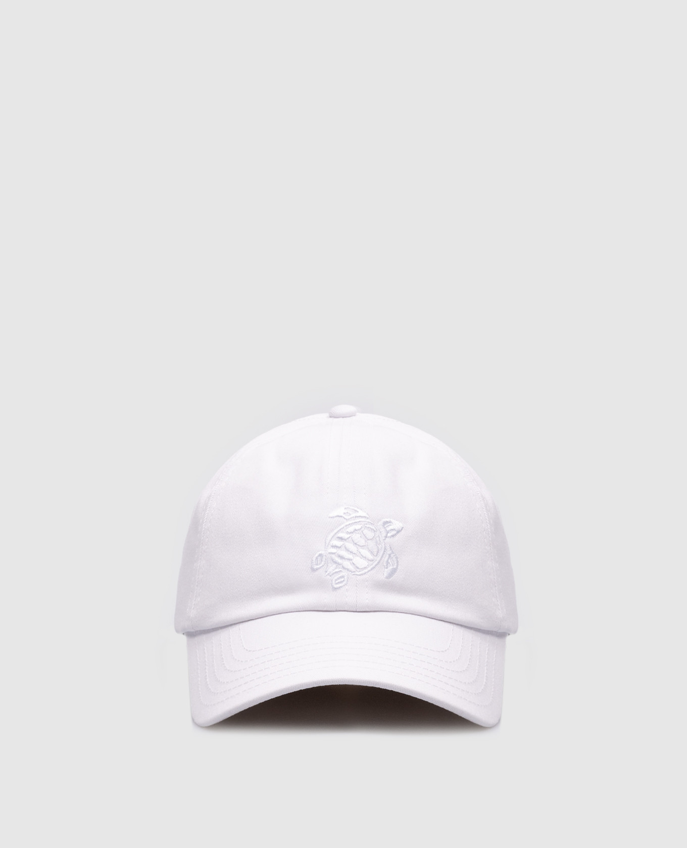 White cap Capson with logo embroidery