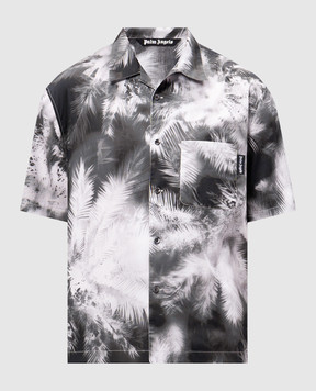 Palm Angels Серая рубашка в принт PMGG005S25FAB003