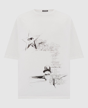 Ann Demeulemeester Біла футболка Dieter ''Sketchbook