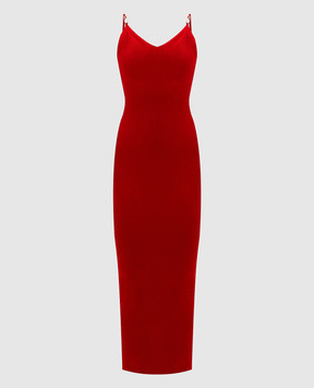 Versace Червона сукня міді в рубчик 10185861A12699