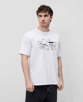 Maison Margiela MM6 Біла футболка з принтом SH2GC0024M20108
