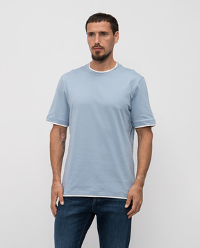Brunello Cucinelli Голубая футболка M0B137427