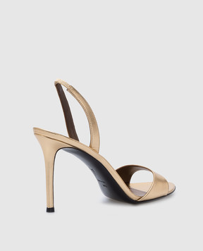 Giuseppe Zanotti Золотисті шкіряні босоніжки Clandestino E500001