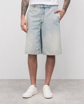 Alexander McQueen Голубые джинсовые шорты Stonewashed 828702QYABN