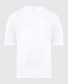 Stefano Ricci Белая футболка с фактурным логотипом MNH4103050LUXT