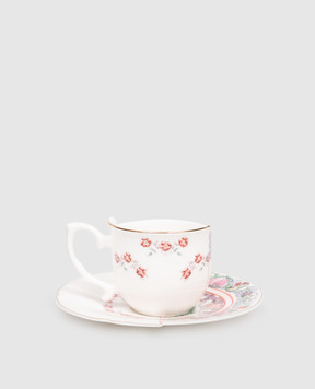 SELETTI Белый фарфоровый набор для кофе Leonia с чашкой и блюдцем 09743