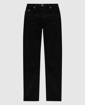 Off-White Чорні джинси з патчем логотипа OMYA175F24DEN002