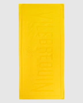 Vilebrequin Желтое полотенце с узором логотипа SANC1200