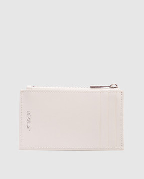Off-White Бежевый кожаный картхолдер Jitney OWND047C99LEA001
