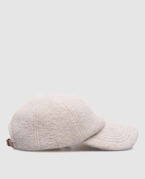 Moncler Бежева кепка з вовною з нашивкою логотипа J20933B00055597WT