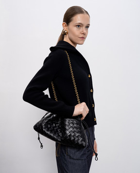 Bottega Veneta Чорна шкіряна сумка-кісет Notte 839394V3IV0
