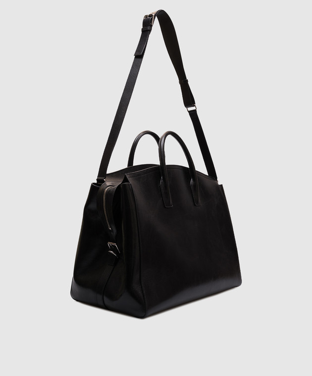 Givenchy Черная кожаная дорожная сумка с логотипом BK50EWK20T изображение 3