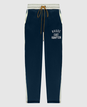 Rhude Сині спортивні штани East Hampton з вишивкою логотипа RHSS24PA23167277
