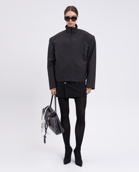 Balenciaga Чорна спідниця міні з вовною 838765TRT01