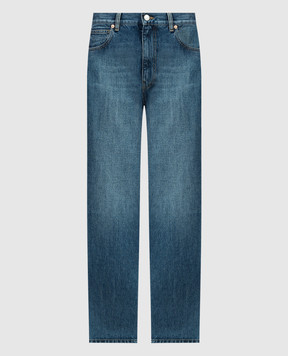 Valentino Сині джинси з ефектом потертості 4B0DD18T8JS