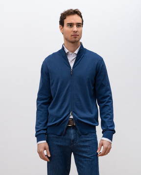 Canali Синий кардиган MK00145C0022