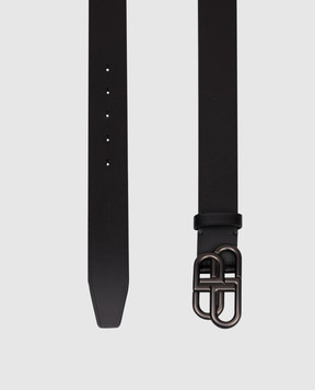 Balenciaga Чорний шкіряний ремінь BB 5703701CH55
